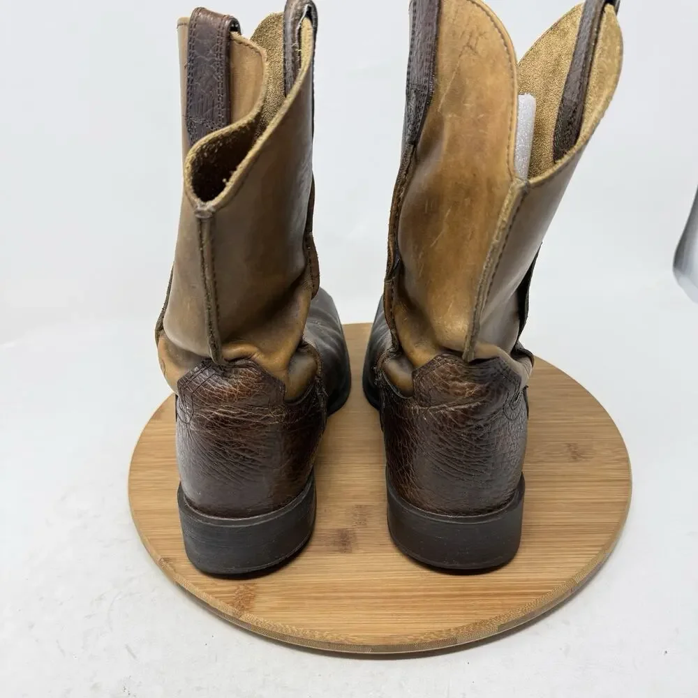 Ariat‎ Rambler Western Boot Brown Leather Square Toe Cowboy Rodeo Mens 8.5D